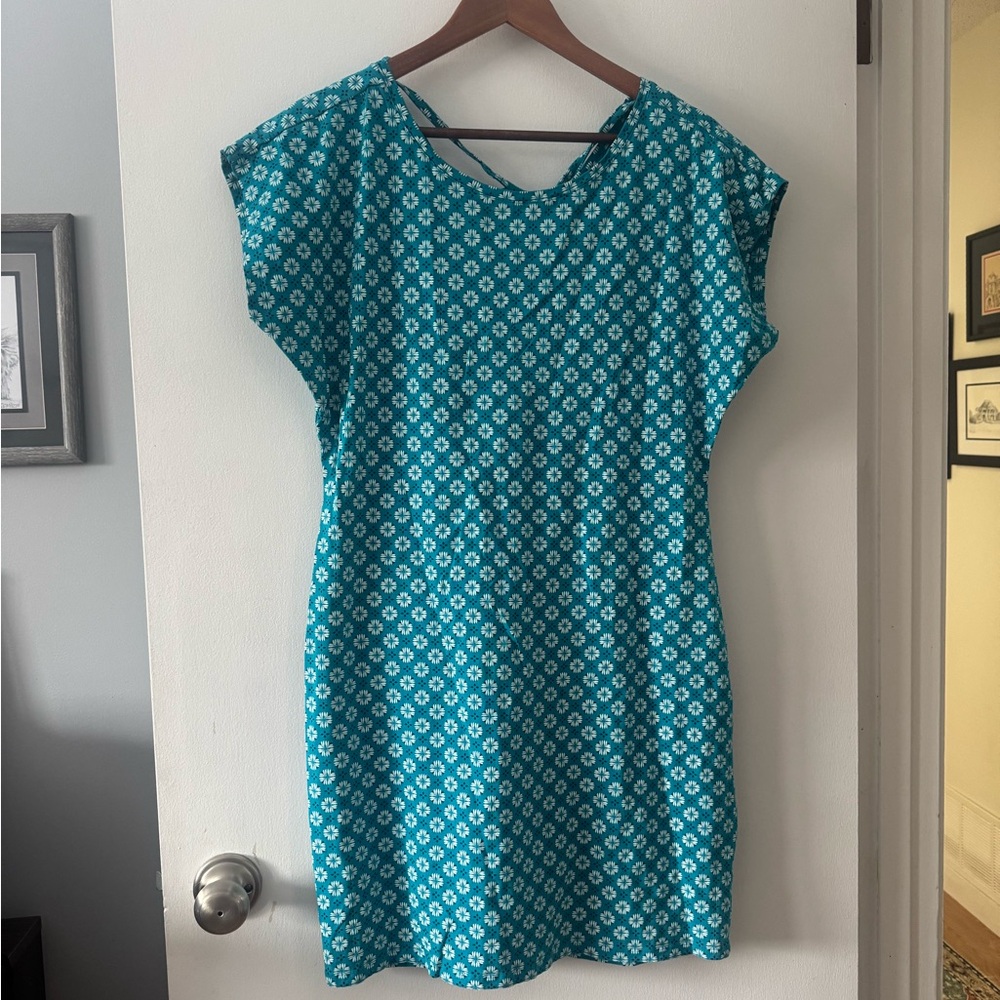 Blue Floral Midi Dress